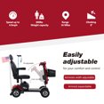 thumbnail image 6 of Segmart Mobility Scooter, 300W Motor Compact Electric Wheelchair with Cup Holders, USB Charging Port, Basket & US Flag, Red, 6 of 12