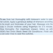 WOW Skin Science Red Onion Black Seed Oil Shampoo Increase Gloss, Hydration, Shine - Reduce Itchy Scalp, Dandruff & Frizz - No Parabens or Sulfates - All Hair Types