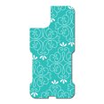 thumbnail image 3 of DistinctInk Custom SKIN / DECAL compatible with OtterBox Commuter for iPhone 11 Pro MAX (6.5" Screen) - Teal White Floral, 3 of 5