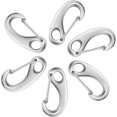 thumbnail image 1 of 6pcs 304 Stainless Steel Spring Snap Hook Clip 50mm/1.96" Stainless Steel Snap Link Snap for Flagpole Hardware, 1 of 5