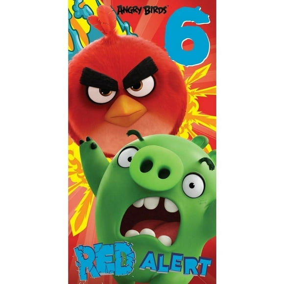 Angry Birds 6th Birthday Card