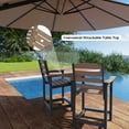 thumbnail image 6 of Decksplore HDPE Tall Adirondack Chairs Set of 2 with Detachable Connecting Tray, Bar Height Outdoor Chairs, for Patio, Balcony, Black Brown, 6 of 7