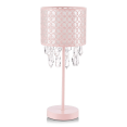 thumbnail image 1 of Bouclair Vintage Pink Baroque Table Lamp with Decorative Droplets, 1 of 2
