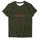 thumbnail image 2 of Fiudx Ofertas y Liquidaciones Camiseta Casual de Manga Corta con Cuello Redondo y Estampado de Letras para Mujer, 2 of 4