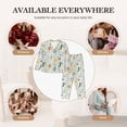 thumbnail image 7 of Picia Cartoon Animals Pattern Women’s Long-Sleeve Sleepwear Set - Soft 2-Piece Loungewear with Pockets, Comfy PJs for Relaxing Nights-X-Large, 7 of 7