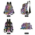 thumbnail image 4 of FORMRS Mini Backpack Purse for Women Quilted Travel Daypack Casual Shoulder Bag, Purple Wavy Plaid, 4 of 7