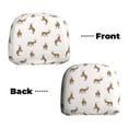 thumbnail image 3 of 2 PCS Car Headrest Cover, Minimalist Cartoon Cute Goat Soft Car Seat Head Rest Cover Protector Interior Car Accessories Seat Covers for Cars Truck Auto Only Covers, 3 of 8