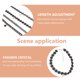 thumbnail image 3 of AURARMLET 4Ud De Collar Choker Negro Con Ajuste De Largo Para Diaria, 3 of 7