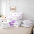 thumbnail image 6 of Erosebridal Girls Bowtie Gifts 7-Piece Bedding Comforter Set,Purple Bowknot Kids King Bedding Sets,Reversible, 6 of 7
