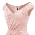 thumbnail image 5 of LOVZFMLL Robes Femmes Mode Femmes Uni Été Sans Manches Col en V Décontracté Ajouré Mini Fermeture Éclair Patchwork Poche Combinaison Barboteuse, 5 of 5
