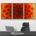 thumbnail image 2 of wall26 Framed Canvas Print Wall Art Orange Chrysanthemum Flower Petal Close Up Floral Botanical Photography Modern Rustic Relax/Calm Colorful for Living Room, Bedroom, Office - 16"x24"x3 Na, 2 of 5