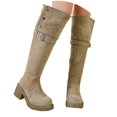 thumbnail image 3 of Heel Western Knee High Boots Tall Riding Footwear for Ladies With On Design And Solid Pattern, 3 of 9