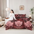 thumbnail image 4 of Erosebridal Red Flowers Magical Dragon Boy Bedding Comforter Set 7 Pieces,Abstract Vintage Floral Animal Full Bedding Set For Teens Girls,Black Reversible, 4 of 6