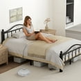 thumbnail image 3 of Full Size Bed Frame with Headboard, No Squeak Heavy-Duty Full Bed Frame 1500lbs Support & 12" Clearance Storage Tool-Free Setup in 30 Mins for Studios, Dorms, Frequent Movers, 3 of 9