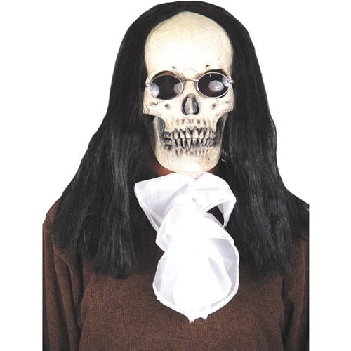Skull Skeleton Half Face Latex Mask Fancy Dress Halloween Adult 