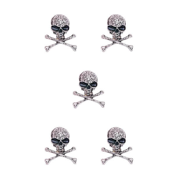 Sonducket Broche de calavera de estilo Punk, broches Retro de tibias cruzadas para mujer, joyería de plata para el Día de San Valentín, Pascua y Acción Type2 NO2 Sonducket CBP164458
