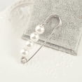 thumbnail image 2 of 5x Pin de Seguridad de Perla de Imitación Elegante Clip Broche para Vestido Bufanda Sunnimix Faux Pearl Safty Pin, 2 of 8