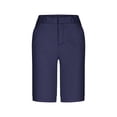 thumbnail image 4 of zbxnLI Womens Straight Leg Shorts Knee Length High Waist Stretch Summer Casual Work Shorts with Pockets, 4 of 4