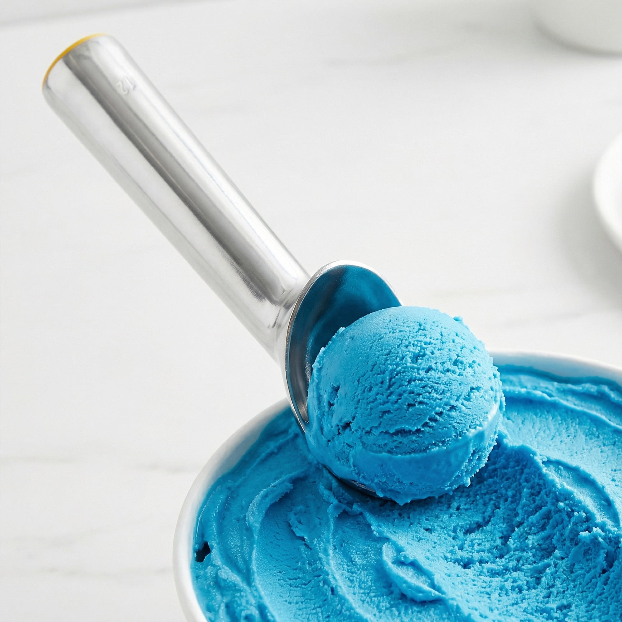 Unique Bargains Aluminum Ergonomic Handle Ice Cream Scoop Silver 7.1*1.8inch