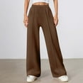 thumbnail image 3 of Sweatpants for Women 2026 Spring Fall Elastic High Waist Wide Straight Leg Casual Loose Sweat Pants with Pockets, 3 of 9
