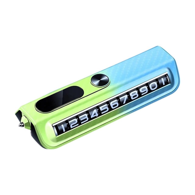 Car Temporary Parking Card Plate,Car Parking Phone Number Plate with Safety Hammer,Cars Dashboard Hidden Phone Number Plate,Car Park Stop Sticker Display Automobile Parking Gadgets Accessories