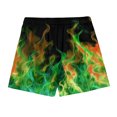 thumbnail image 5 of ZCFZJW Summer Swim Trunks for Men 3D Tie Dye Flame Print Bathing Suit Casual Drawstring Elastic Waist Beach Board Shorts Quick Dry Swimsuit with Pockets Green XXXL, 5 of 9