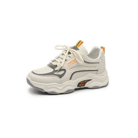 

Woobling Womens Sneakers Sport Running Shoe Breathable Athletic Shoes Hiking Trainers Lightweight Fitness Workout Fashion Gray Orange 6.5
