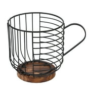 iMounTEK Coffee Pod Holder Iron Wire K Cup Container Organizer Cup Large Capacity Storage Cup, Black