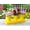 Yellow, variant on Austin Planter Flower Pots with Saucers, 9 inch,White Granite, Case of 5, Plastic Flower Pot, Colorful Flower Planter, Seed Starting Pot with Saucers