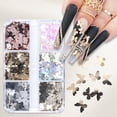 thumbnail image 2 of Aellinatey Nail Art Glitter 6-Grid 3D for Butterfly Nail Sequins Nail Art Makeup DIY Decora, 2 of 7