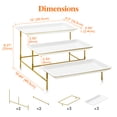 thumbnail image 5 of Lifewit 3 Tier Plastic Serving Tray for Party, 12" x 6.5" Serving Platter for Cookies, Dessert, Cupcake, Gold, 5 of 9