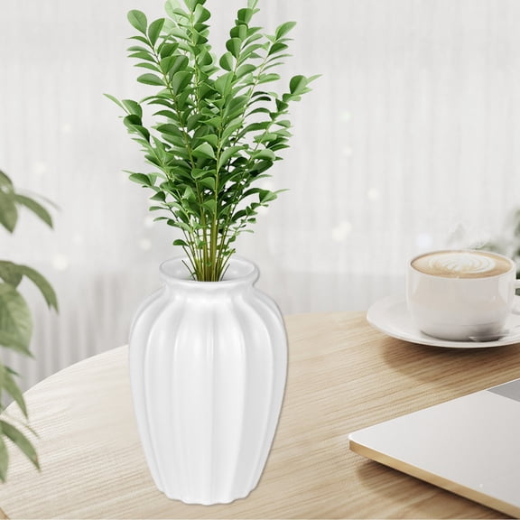 Decorative Vase, Floral Container, Large Plastic Flower Vase for Dried Arrangements, Home Table Centerpiece, 1 Count