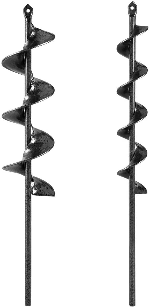 Auger Drill Bits for Planting Garden Auger Drill Bits 2 in 1 Set (22CM