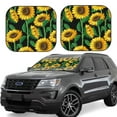 thumbnail image 6 of Kdxio Sunflower Print 2-Piece Sun Shade Front Windshield - Foldable Car Front Window Sunshades For Most Sedans Suv Truck, 6 of 6