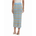 thumbnail image 2 of Lela Rose womens  Jacquard Plaid Skirt, XL, Blue, 2 of 3