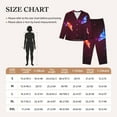 thumbnail image 4 of Honeii Futuristic Red And Blue Bird print Women's Pajama Sets Long Sleeve Button Down Sleepwear Nightwear Soft Pjs Lounge Sets-Medium, 4 of 7