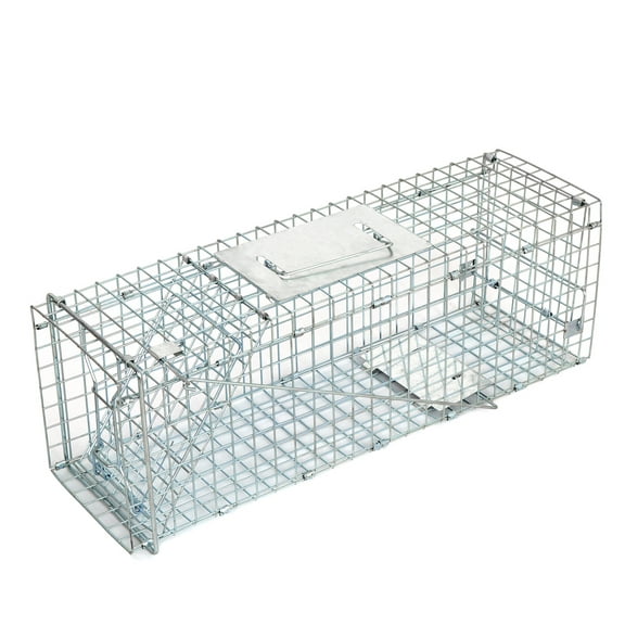 SuperDeal 24" Animal Trap Humane Capture Steel Cage or Rodent Control Squirrel Raccoon