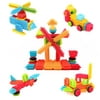 [90 Pcs] Building Blocks Set, Zooawa Hedgehog Sensory Soft Stacking Toy Educational Construction Interlocking Bricks for Toddlers & Kids - Colorful