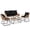 Black, variant on Melocadol 4 Piece Rattan Patio Furniture Set, Rattan Chairs and Table, Perfect for Backyard, Outdoor Living Spaces with Durable All-Season Cushions, Natural Rattan Beige Cushion