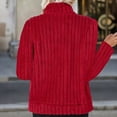 thumbnail image 5 of Aimik Women's Ribbed Knit Full Zip Up Cardigan Sweater Cozy Chunky Fleece Jacket with Pockets Casual Outerwear, 5 of 5