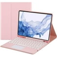 thumbnail image 1 of Funda con teclado táctil para Samsung Galaxy Tab S8/Tab S7 de 11 pulgadas (modelo SM-X700/X706/T870/T875/T878), con portalápices, teclado Bluetooth magnético desmontable, 1 of 7