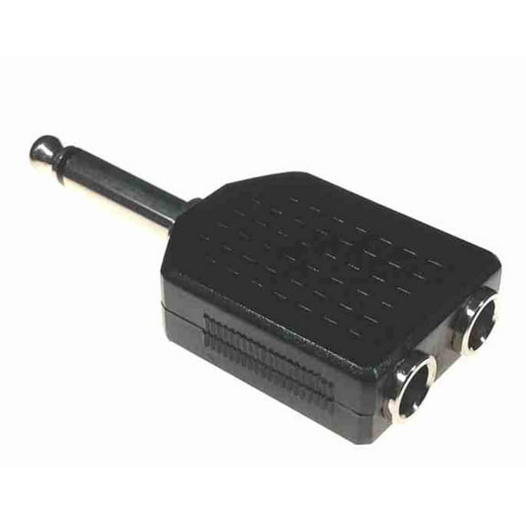 1/4 inch (male) to dual 1/4" (female)