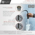 thumbnail image 3 of Stylish One-Handle Matte Black & Brushed Gold Pull Down Kitchen Faucet Height 16¾" K-149NG, 3 of 14