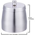 thumbnail image 5 of WQFSTORE Ashtray with Lid for Cigarettes, Stainless Steel Smokeless Ashtrays for Home Outside Office Indoor, Grey (3.55x 3 x 3.38 In), 5 of 7