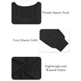 thumbnail image 4 of NISVIYA Women Tunic Tops Square Neck Blouse Long Puff Sleeves Shirts Loose Fit Sweater Casual Tops Fall Fashion, 4 of 5