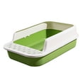 thumbnail image 4 of Domestic Cat Litter Box, Kitten Litter Box, Large Cat Litter Box, Detachable Cat White and Green, 4 of 9