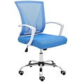thumbnail image 1 of Modern Home Zuna Ergonomic Mesh Mid Back Office Chair, White & Blue, 1 of 11