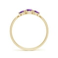 thumbnail image 2 of ANGARA Natural 0.25 Ct. Amethyst with Diamond Classic Ring in 14K Yellow Gold for Women (Ring Size: 3), 2 of 9