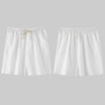 thumbnail image 2 of Men's Shorts Summer Fashion Casual Cotton Solid Tether Short Pants for Men White, 2 of 7