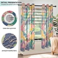 thumbnail image 3 of Yayeee Window Curtains Light Filtering 63"x42" Grommet Panel Pair Home Living Room Decor, Yellow Floral Wave, 3 of 7